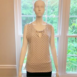 Tommy Hilfiger Sleeveless Polka Top with Grommet Accent
